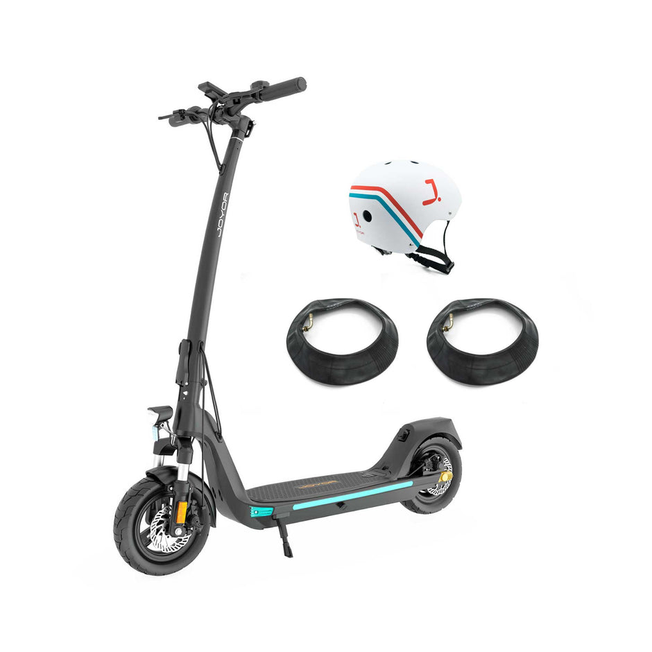 Joyor C10 Electric Scooter DGT Certified + Helmet + 2 Inner tubes - 500W 40km 48V 10,4Ah