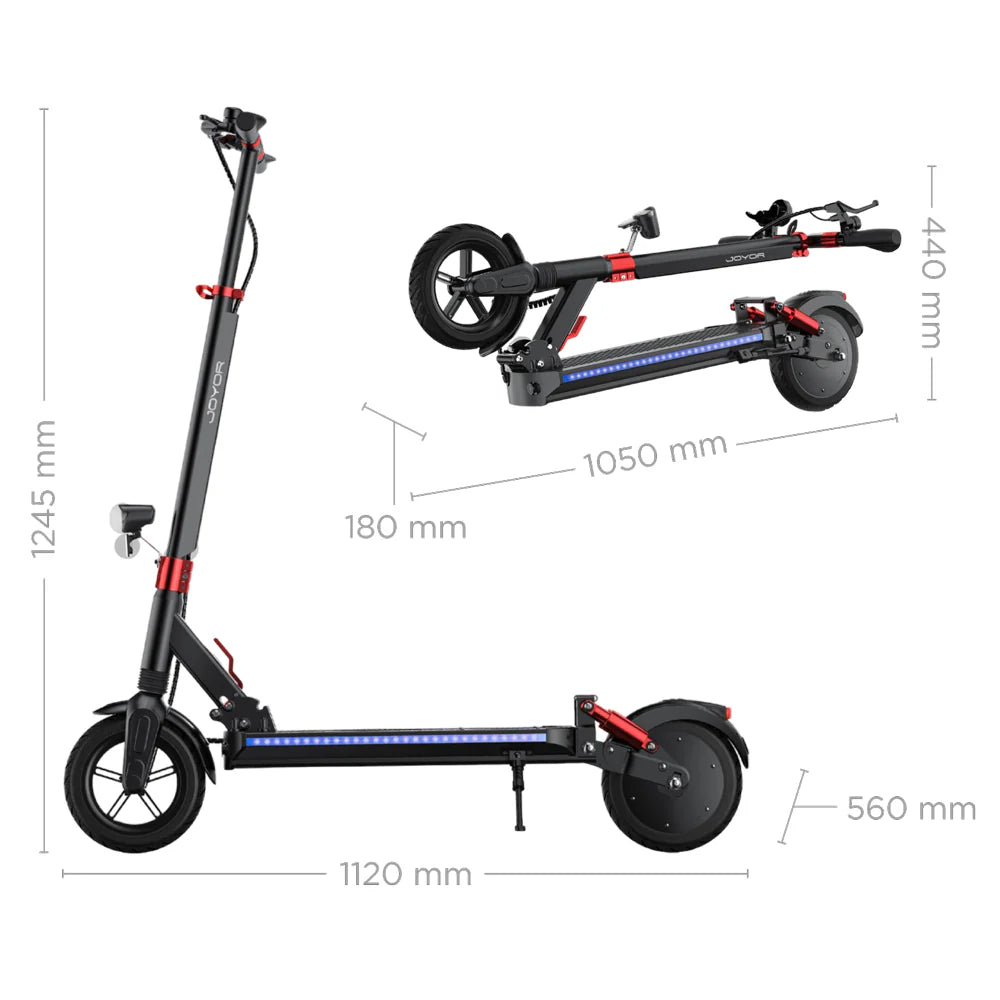 Joyor G5 Electric Scooter + Helmet + 2 Inner tubes - 750W maximum power 55km range