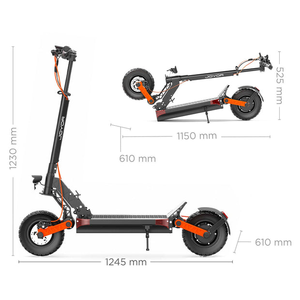 Joyor S5-Z Electric Scooter + Helmet + 1 Inner tubes - 800W maximum power 45KM range