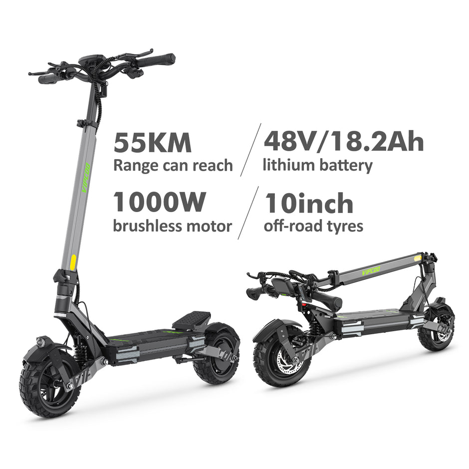 Електрическа тротинетка VIPCOO VS6 | 1000W, NFC, офроуд безкамерни гуми