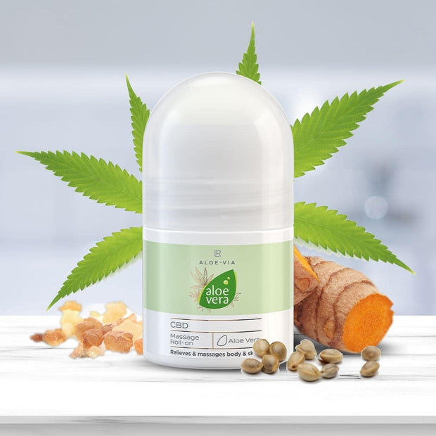 LR ALOE VIA Aloe Vera CBD Отпускащ рол-он с 20% Алое Вера, био масло от семената на Cannabis-Sativa, CBD, биоекстракт от куркума и тамянРол-он за масаж