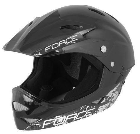 КАСКА FORCE DOWNHILL FULLFACE - черна