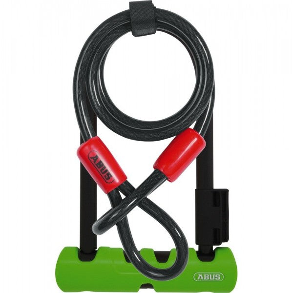 Заключващо устройство за велосипед ABUS Ultra Mini U-lock 410/150 със стоманено въже